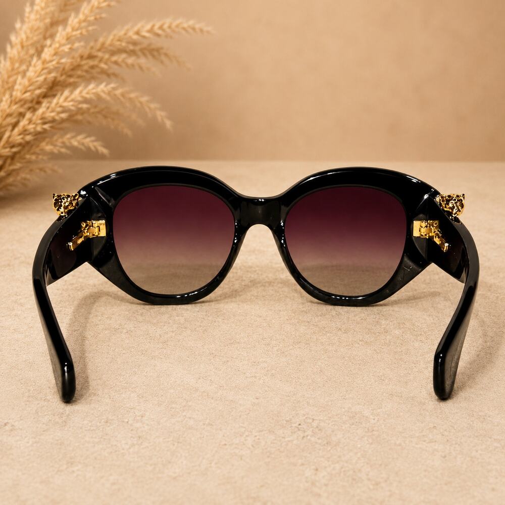 Cartier CT0502S Black Butterfly Sunglasses Grey Gradient Lenses - Picture 3 of 5